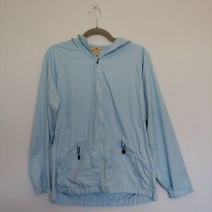 Woolrich blue opal fully zip windbreaker hoodie Small